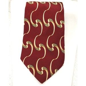 Bill Blass Black Label 100% Silk Neck Tie Maroon Ribbons